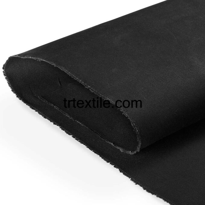 full black wax coated fabric - trtextile.com image