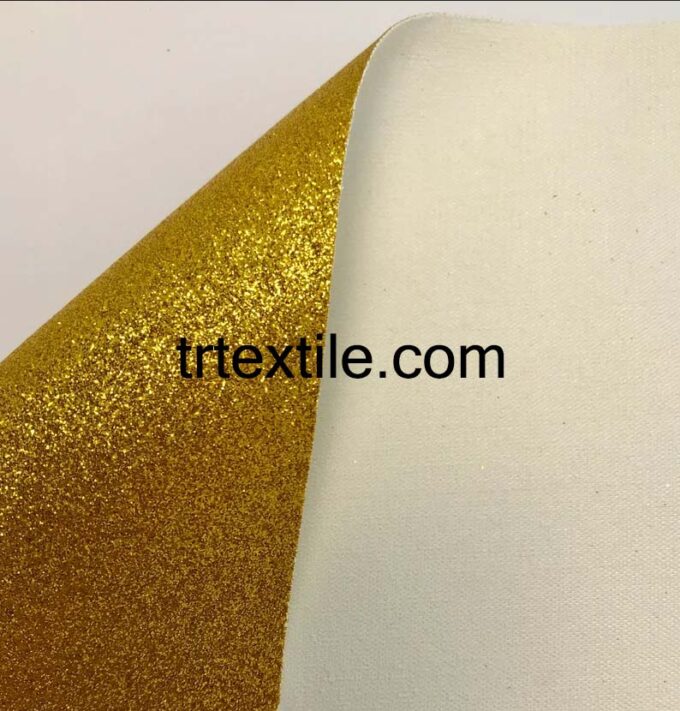 gold glitter vehicle covering fabric - trtextile.com image