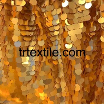 gold sequin fabric 7mm - trtextile.com image