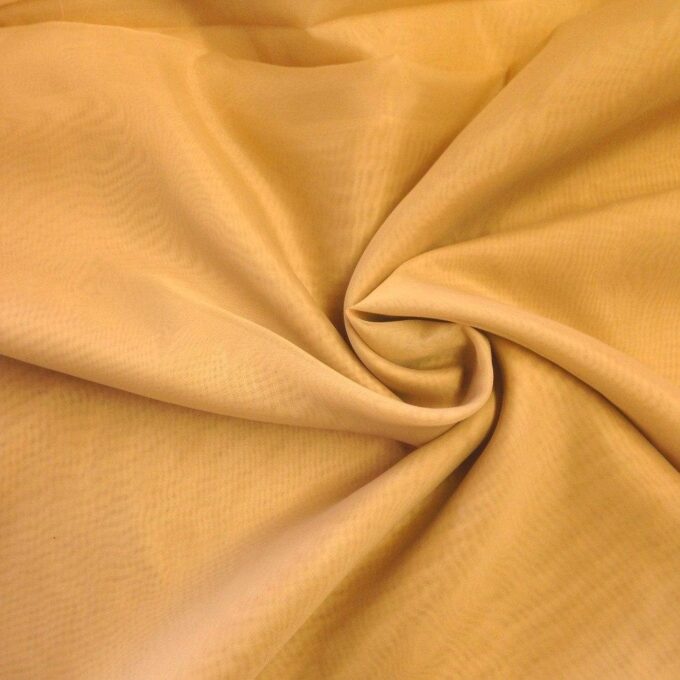 golden yellow drapery tulle fabric - trtextile.com image