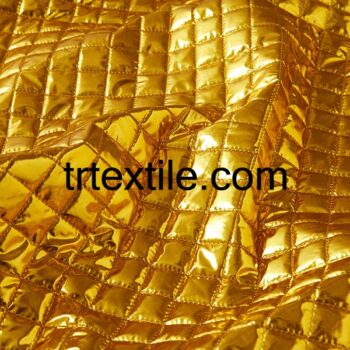 golden yellow square coat quilting fabric - trtextile.com image