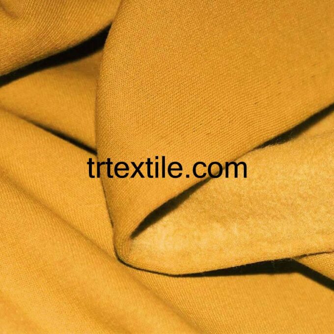 golden yellow three thread fabric - trtextile.com image