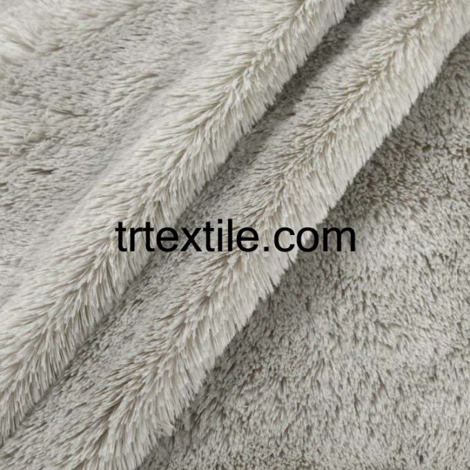 gray chinchilla plush fabric - trtextile.com image