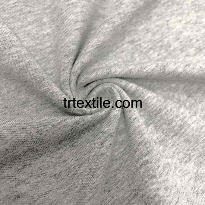 gray melange lycra single jersey fabric - trtextile.com image