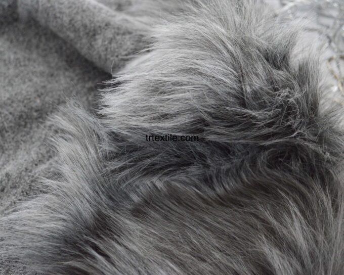 gray plush fabric - trtextile.com image