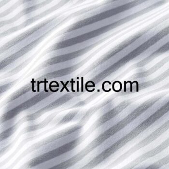 gray white thick striped viscose fabric - trtextile.com image