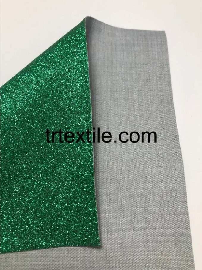 green glittery vehicle covering fabric - trtextile.com image