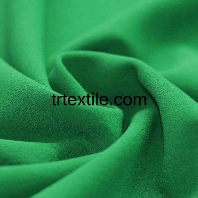 green scuba crepe fabric - trtextile.com image