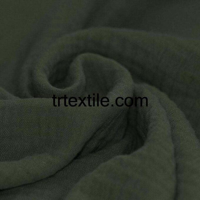 khaki muslin fabric - trtextile.com image