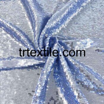 light blue sequin fabric 3mm - trtextile.com image