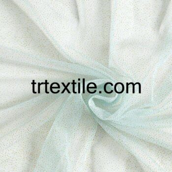 light green glittery tulle fabric - trtextile.com image
