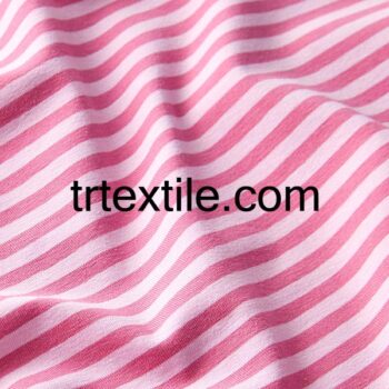 light pink dark pink striped lycra single jersey fabric - trtextile.com image