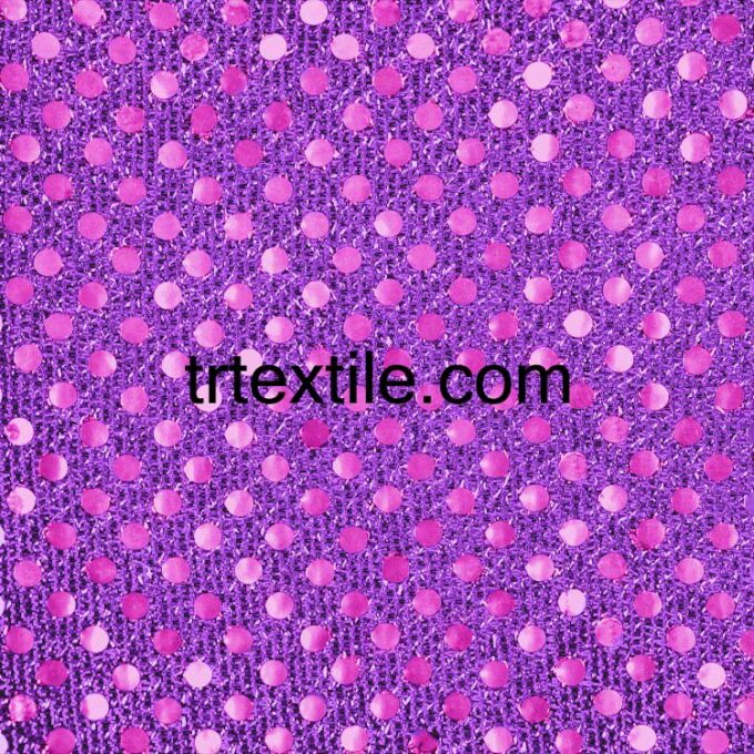 lilac dotted sequin fabric - trtextile.com image