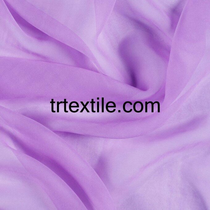 lilac silk chiffon fabric - trtextile.com image