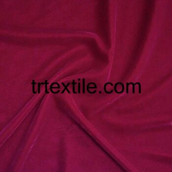 magenta lycra-free embroidered caftan velvet fabric - trtextile.com image