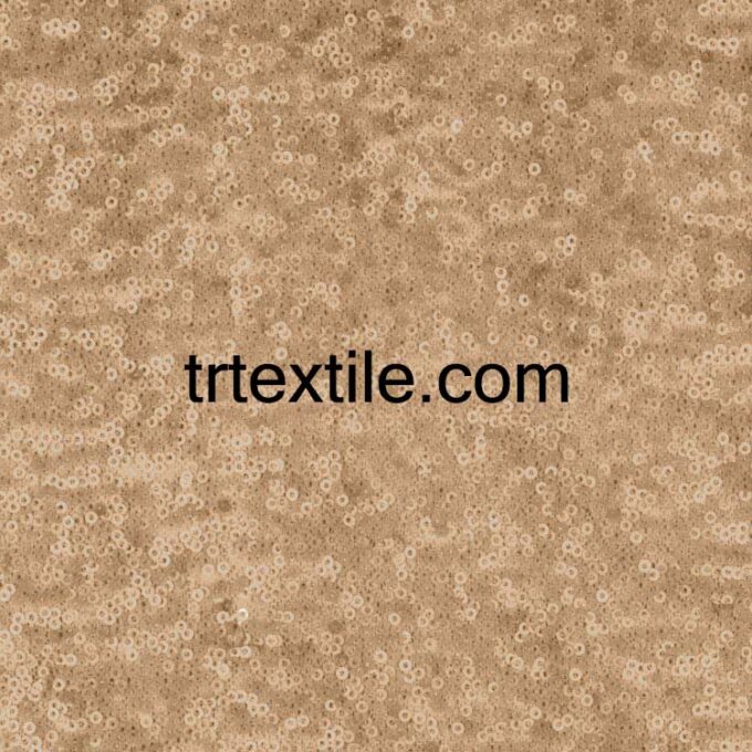 matte gold mixed sequined fabric - trtextile.com image