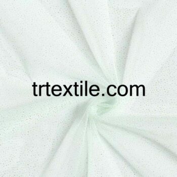 mint green glittery tulle fabric - trtextile.com image