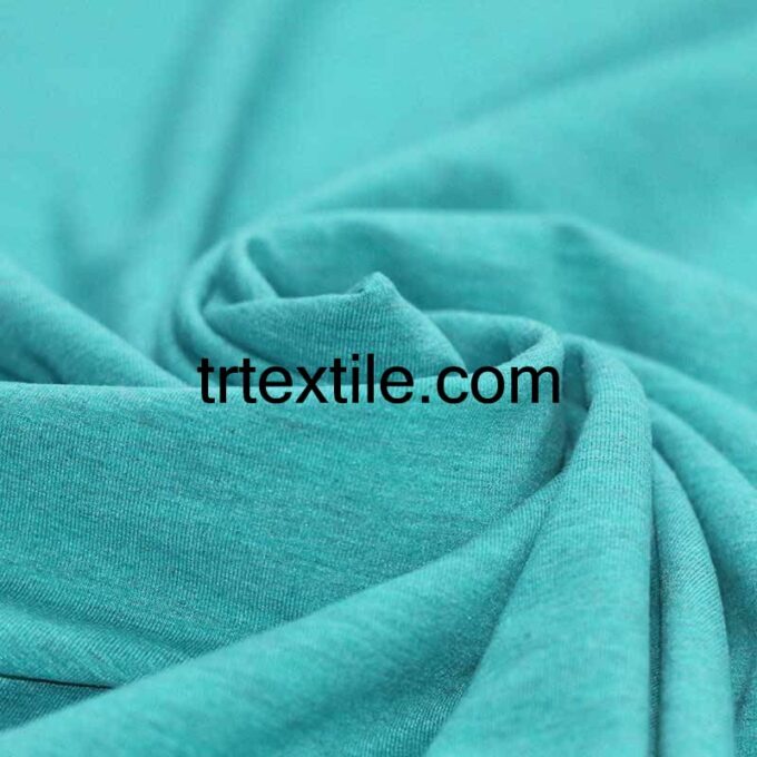 mint melange combed cotton fabric - trtextile.com image