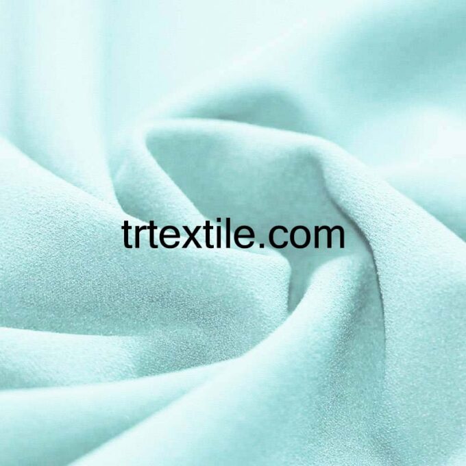 mint scuba crepe fabric - trtextile.com image