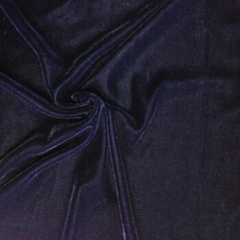navy blue lycra-free embroidered caftan velvet fabric - trtextile.com image