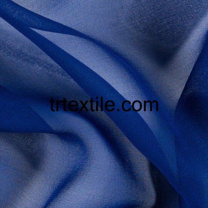 navy blue silk chiffon fabric - trtextile.com image