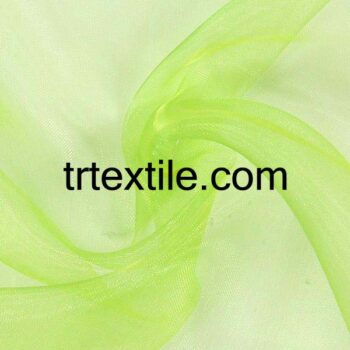 neon green organza tulle fabric - trtextile.com image