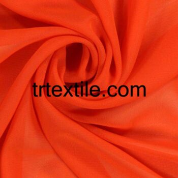 neon orange chiffon fabric - trtextile.com image