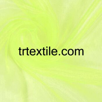 neon yellow organza tulle fabric - trtextile.com image