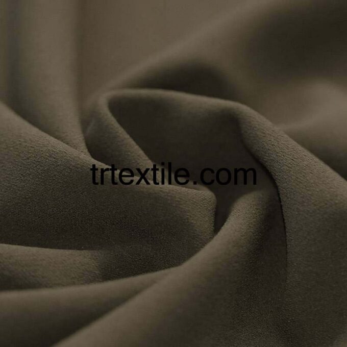 olive green scuba crepe fabric - trtextile.com image