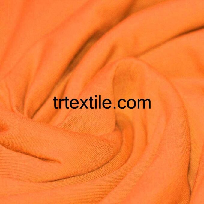 orange combed cotton fabric - trtextile.com image