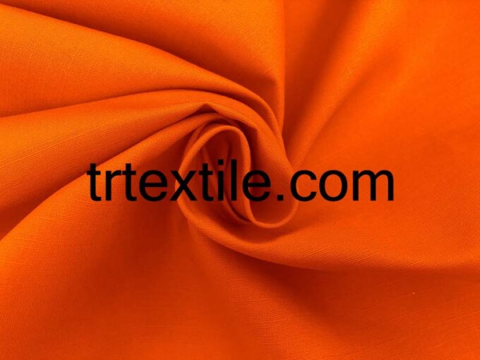 orange cotton ripstop fabric - trtextile.com image