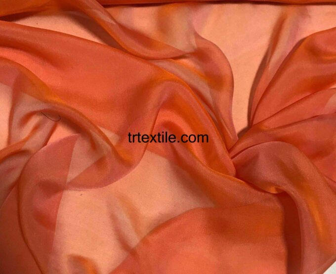 orange janjan chiffon fabric - trtextile.com image