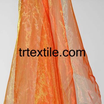 orange organza tulle fabric - trtextile.com image
