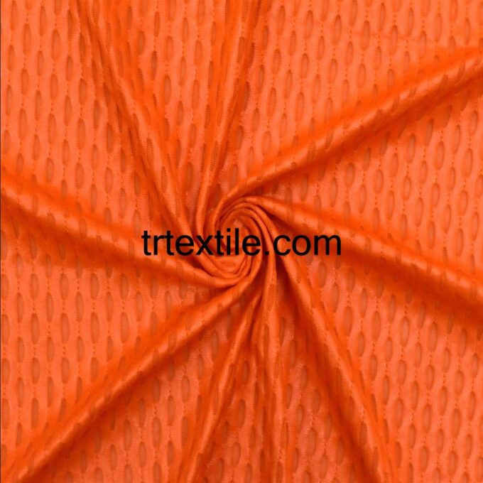 orange yoga mesh scuba fabric - trtextile.com image