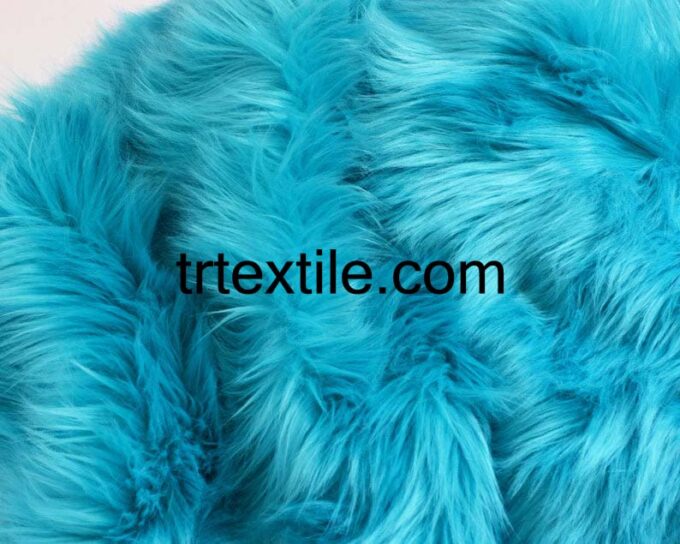 petrol green plush fabric - trtextile.com image