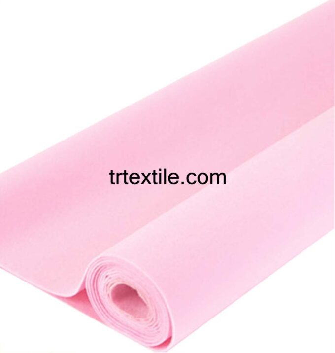 pink flocked fabric - trtextile.com image