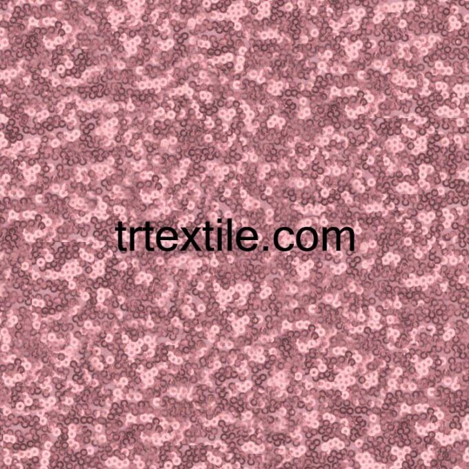 pink mixed sequined fabric - trtextile.com image