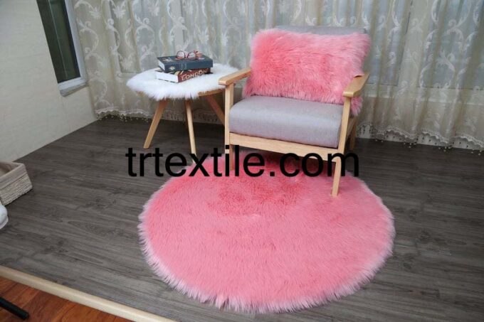 pink plush carpet - trtextile.com image