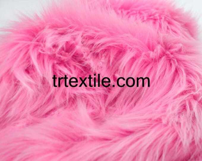 pink plush fabric - trtextile.com image