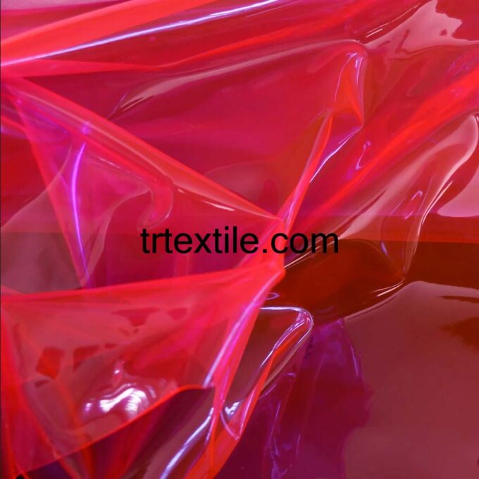 pink transparent pvc fabric - trtextile.com image