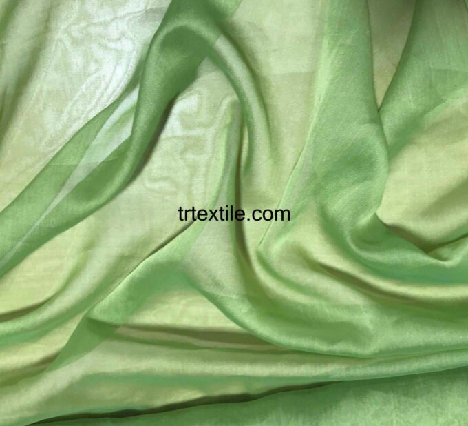 pistachio green janjan chiffon fabric - trtextile.com image