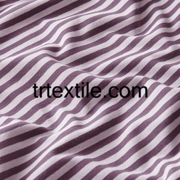 purple and white striped lycra single jersey fabric - trtextile.com image