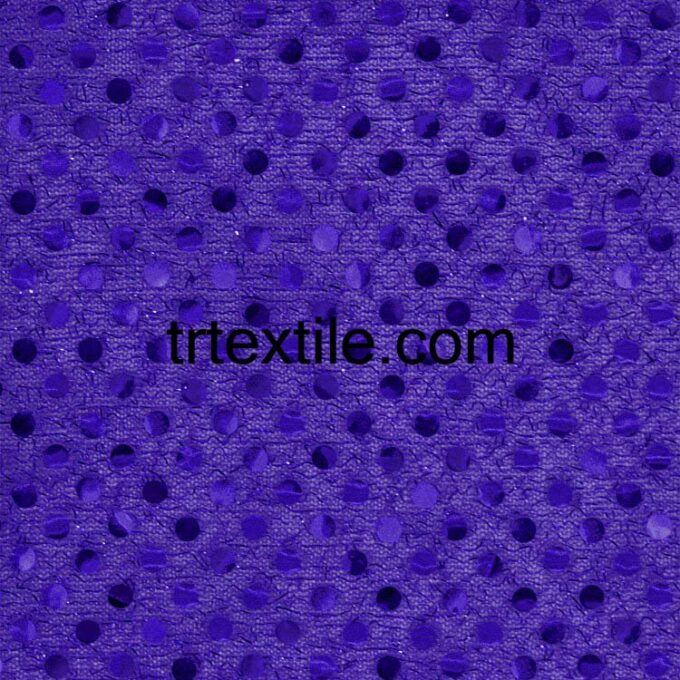 purple dotted sequin fabric - trtextile.com image