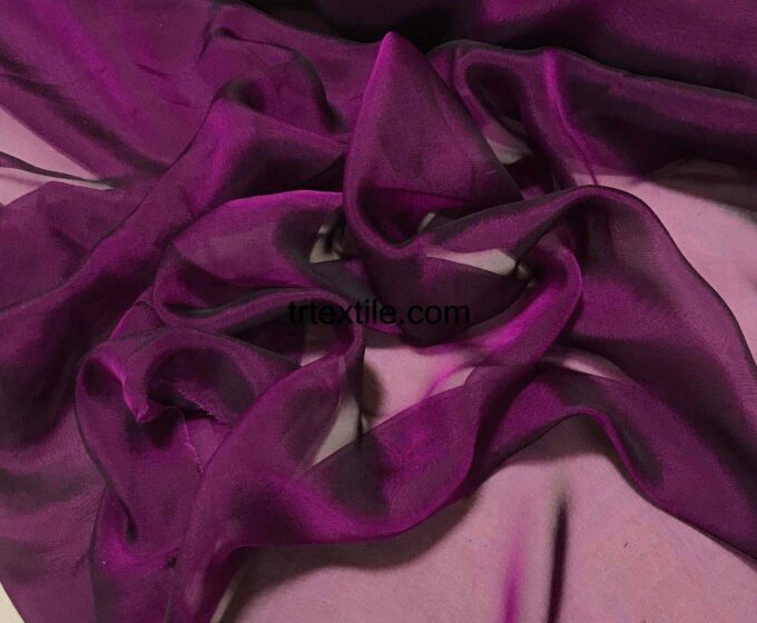 purple janjan chiffon fabric - trtextile.com image