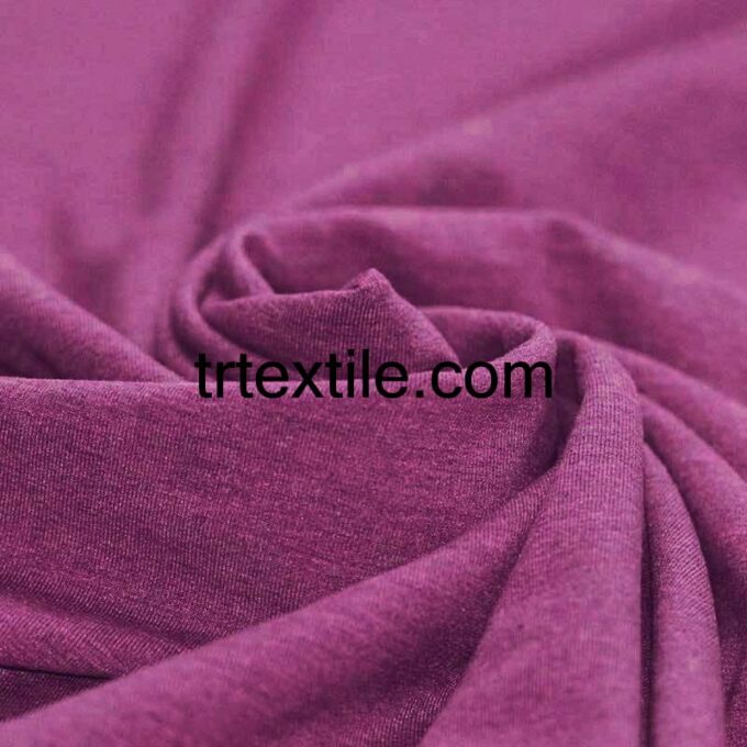 purple melange combed cotton fabric - trtextile.com image