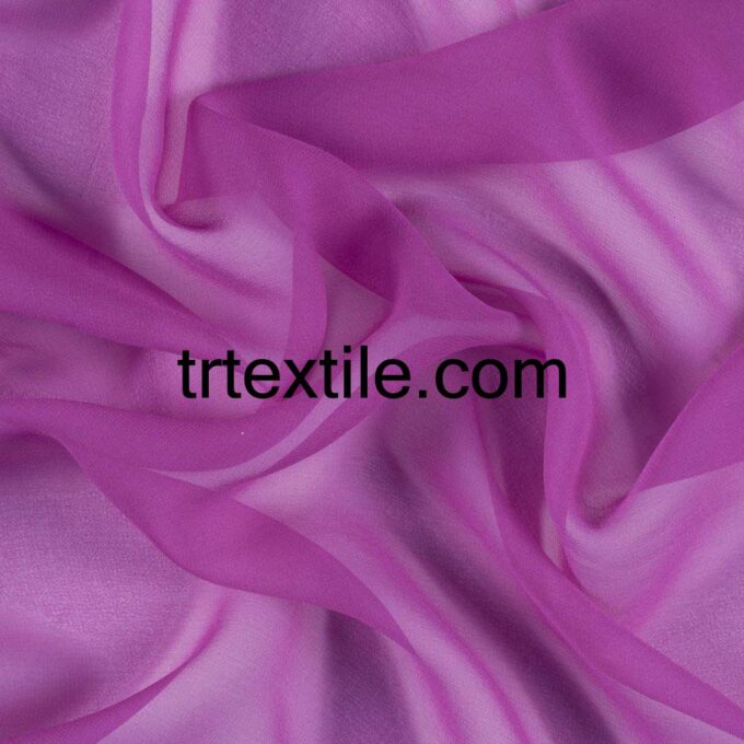 purple silk chiffon fabric - trtextile.com image