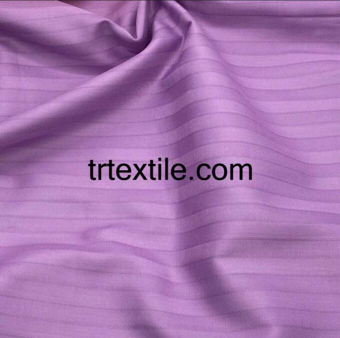 purple striped cotton satin fabric - trtextile.com image