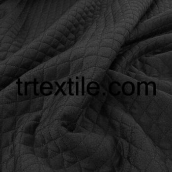 Quilted fabric on black lycra single jersey - trtextile.com image