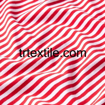 red and white striped lycra single jersey fabric - trtextile.com image
