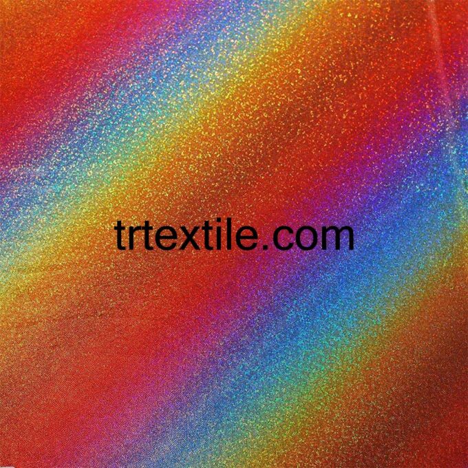 red blue hologram fabric - trtextile.com image